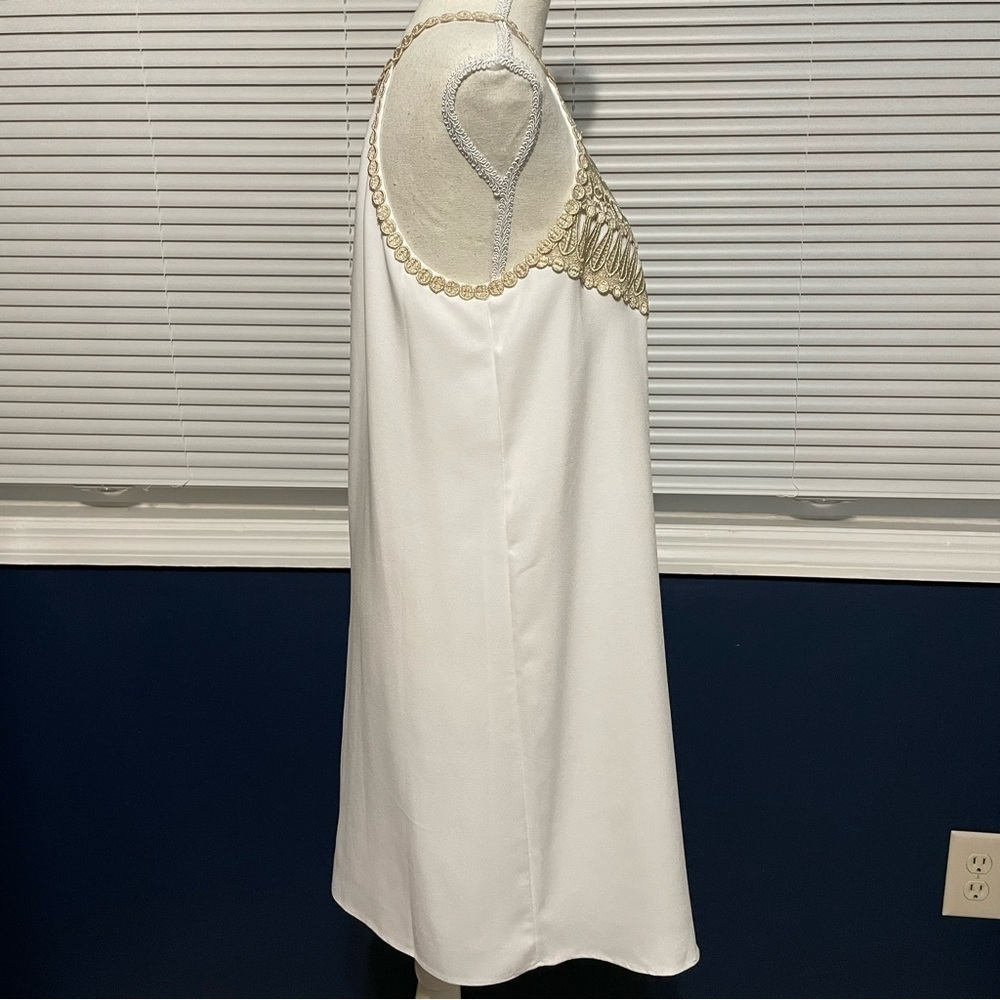 Lilly Pulitzer Pearl White Shift Dress Resort White Gold Halter - Picture 8 of 12